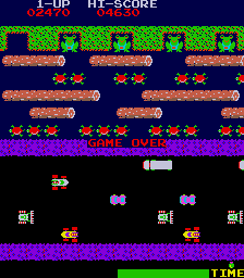 frogger gameover