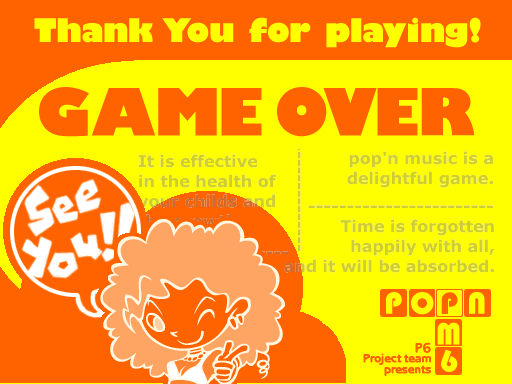 popn6 gameover