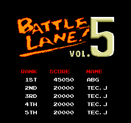 battlane3 scores