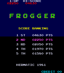 froggervd scores