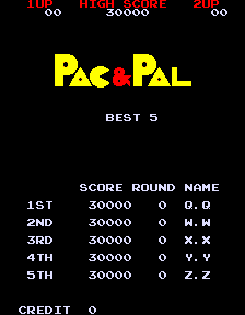 pacnpal2 scores