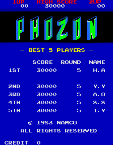 phozon scores