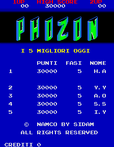 phozons scores